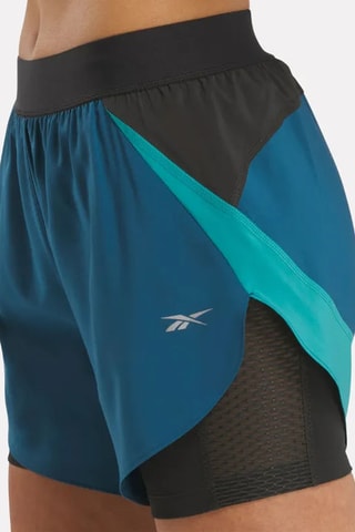 Trainingsshort 2-in-1 - Zwart en Petrolblauw