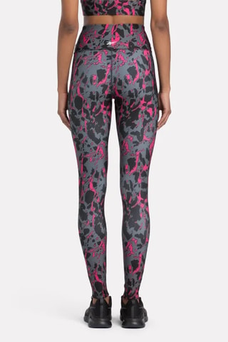 Trainingslegging Hoge Taille ID Train AOP - Zwart en Roze