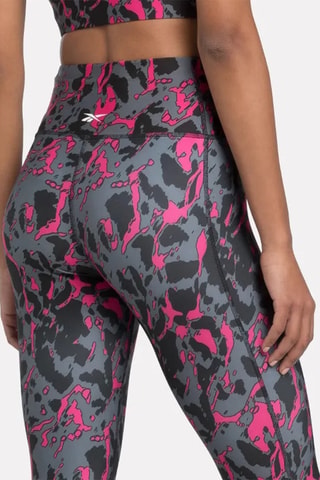 Trainingslegging Hoge Taille ID Train AOP - Zwart en Roze
