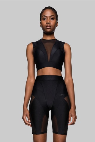 Crop top Butterfly - Negro