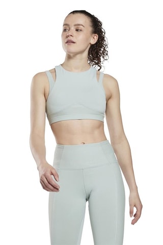 Push-up Sportbeha Layered - Zeegroen