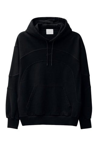 Sweater met capuchon - Zwart