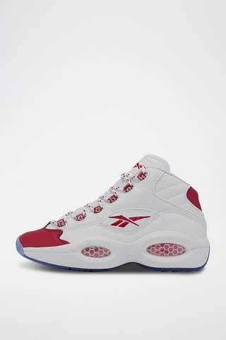 Hoge Leren Sneakers Question Mid - Wit