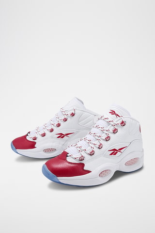 Hoge Leren Sneakers Question Mid - Wit