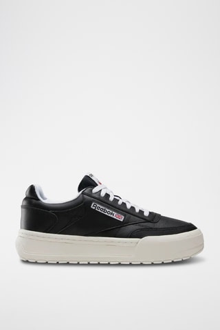 Leren Platform Sneakers Club C 85 Megacourt - Zwart