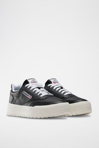 Leren Platform Sneakers Club C 85 Megacourt - Zwart