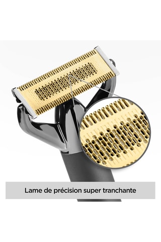 Recortadora de barba y afeitadora de titanio X-Blade Super-X Metal Black - 4 longitudes de corte - 45 min de autonomía