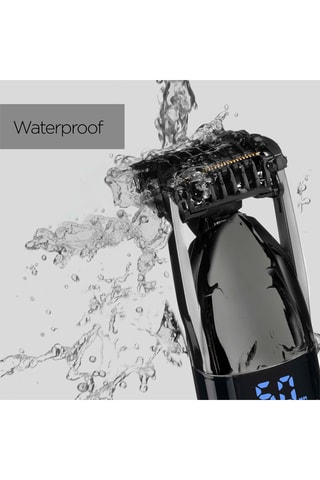 Recortadora de barba de titanio Stubble Trimmer Super-X Metal Black - 24 longitudes de corte - 90 min de autonomía