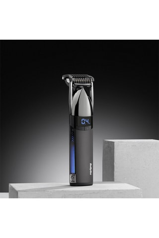 Recortadora de barba de titanio Stubble Trimmer Super-X Metal Black - 24 longitudes de corte - 90 min de autonomía