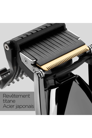 Recortadora de barba de titanio Stubble Trimmer Super-X Metal Black - 24 longitudes de corte - 90 min de autonomía