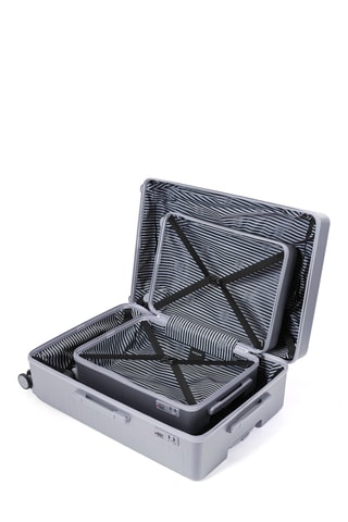 Valise cabine et valise grand volume (S/L) Tiana - Gris métallisé - 55/75 cm