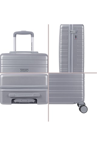 Valise cabine et valise grand volume (S/L) Tiana - Gris métallisé - 55/75 cm