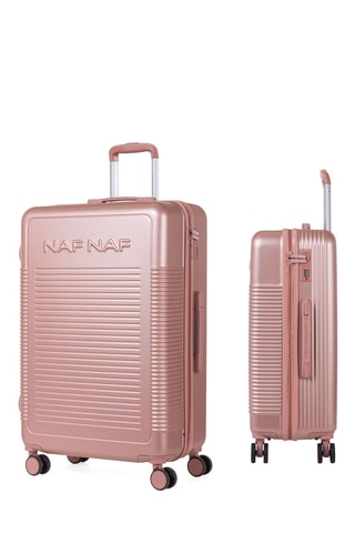 Set de 3 valises (S/M/L) Nala - Rose métallisé - 55/65/75 cm