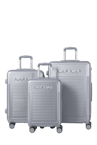 Set de 3 valises (S/M/L) Nala - Argenté - 55/65/75 cm