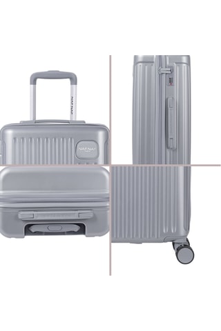 Set de 3 valises (S/M/L) Cendrillon - Argenté - 55/65/75 cm