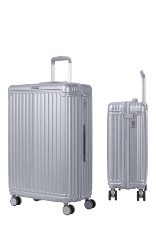 Valise cabine et valise grand volume (S/L) Belle - Argenté - 55/75 cm