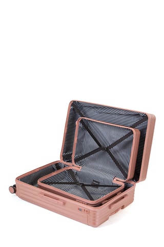 Valise cabine et valise grand volume (S/L) Belle - Rose - 55/75 cm