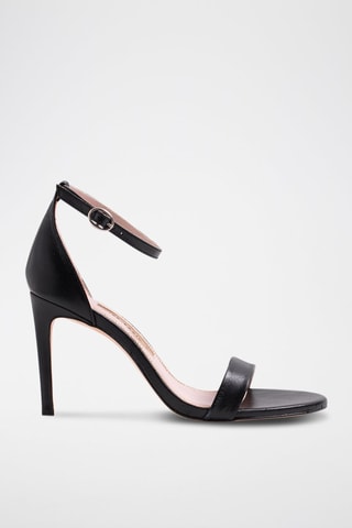 Leren Sandalen met Hak Virginia - Zwart
