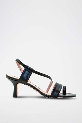 Nappeleren Sandalen met Hak - Zwart