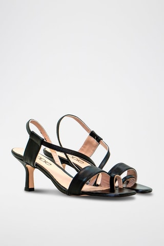 Nappeleren Sandalen met Hak - Zwart
