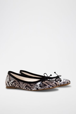 Ballerines en cuir - Noir