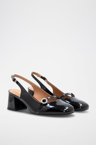 Lakleren Pumps - Zwart