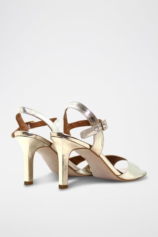 Leren Sandalen met Hak - Nude