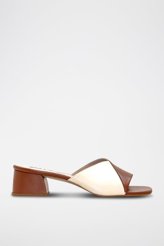 Nappaleren Muiltjes met Hak - Beige