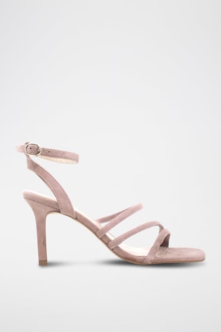 Nubuck Sandalen met Hak - Geel