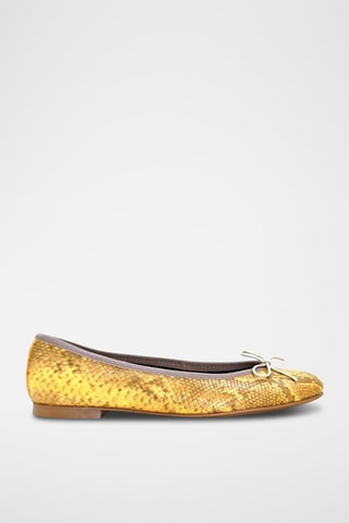 Ballerines en cuir Deborah - Jaune
