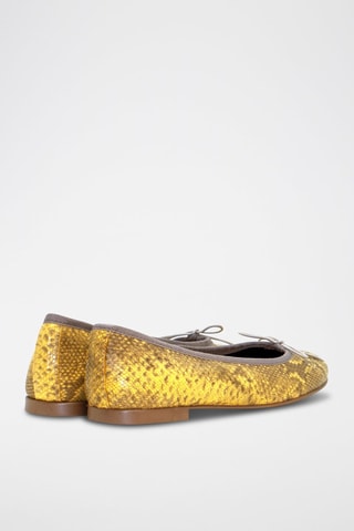 Ballerines en cuir Deborah - Jaune