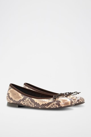 Ballerines en cuir Deborah - Marron