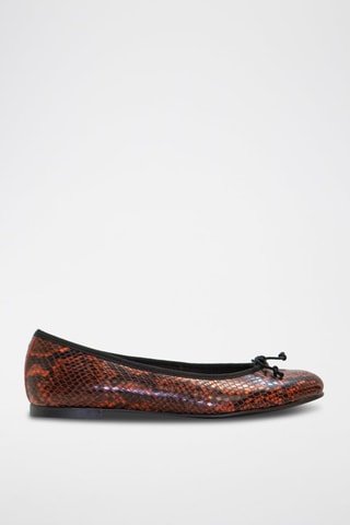 Ballerines en cuir Deborah - Rouge