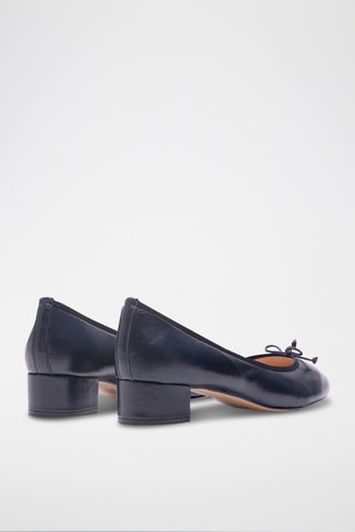 Ballerines à talons en cuir Clara - Bleu