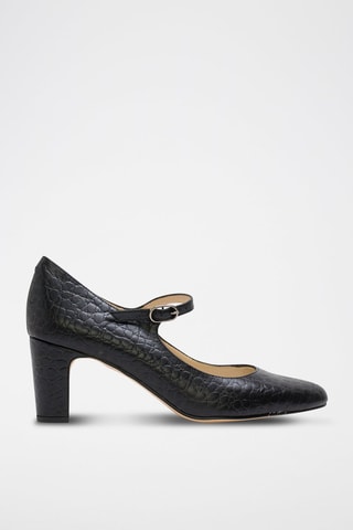 Leren Mary Janes met Hak Gabrielle - Zwart