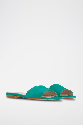 Mules en nubuck Mayka - Vert