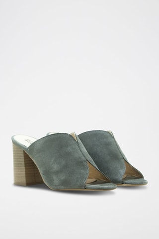 Nubuck Muiltjes met Hak Colette - Grijs 