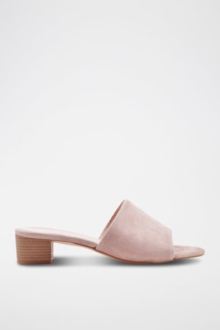 Nubuck Muiltjes met Hak CA-264 - Roze