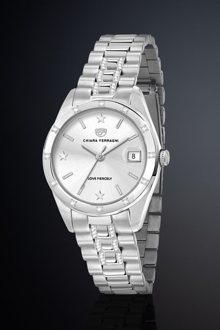 Montre à quartz en métal- Argenté