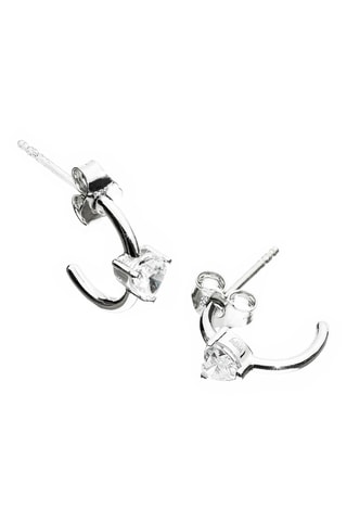 Demi-créoles - Zircon et argent