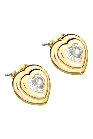 Puces - Plaqué or jaune et zircons