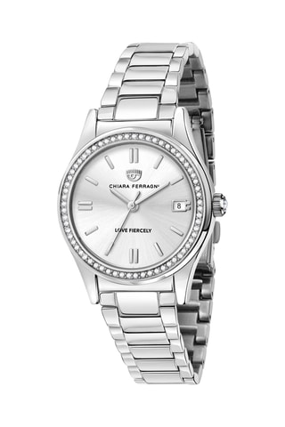 Montre à quartz en métal - Argenté