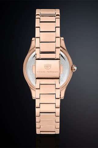 Montre à quartz en plaqué or rose