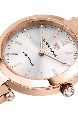 Montre à quartz plaqué or rose