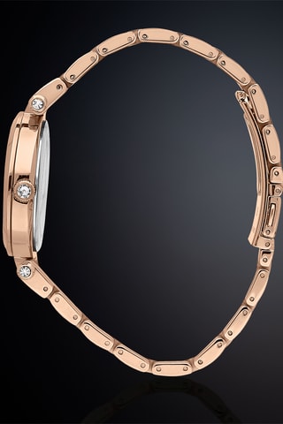 Montre à quartz plaqué or rose