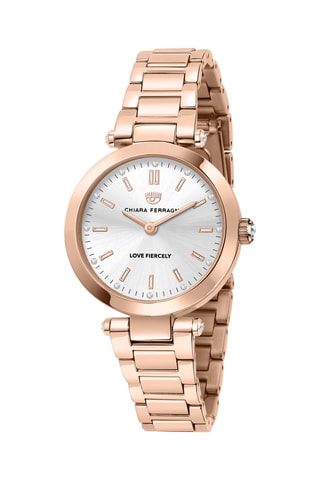 Montre à quartz plaqué or rose