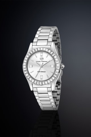 Montre à quartz en métal - Argenté