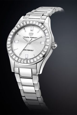 Montre à quartz en métal - Argenté