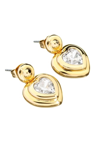 Puces - Plaqué or jaune et zircons