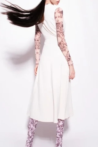 Robe midi - Blanc